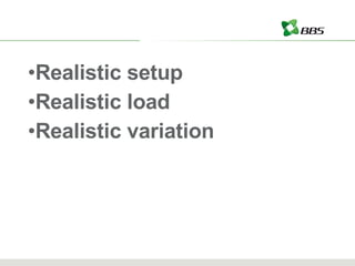 Realistic setup Realistic load Realistic variation 