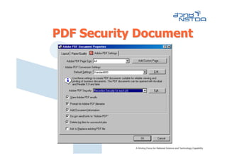 PDF Security Document
 