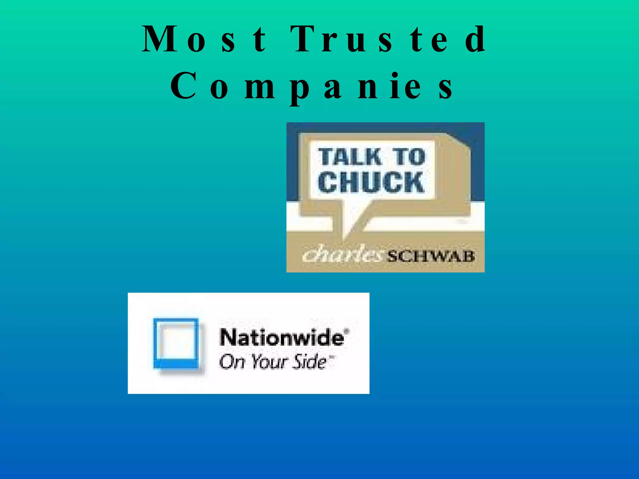 Most Trusted Companies 