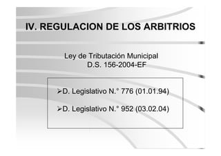 Arbitrios Municipales