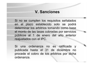 Arbitrios Municipales