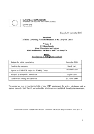 GMP EU annex 3 | PDF