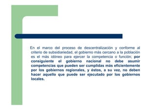 Las Competencias y Funciones Específicas de los Gobiernos Locales | PDF