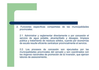 Las Competencias y Funciones Específicas de los Gobiernos Locales | PDF
