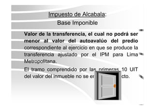 Los Tributos Municipales