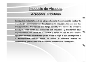 Los Tributos Municipales