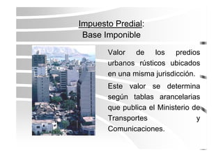 Los Tributos Municipales