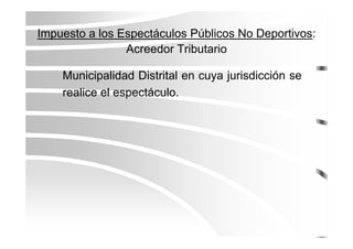 Los Tributos Municipales