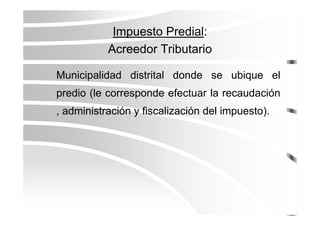 Los Tributos Municipales