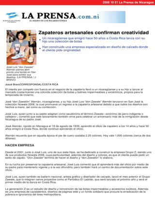 2008 10 01 La Prensa de Nicaragua
 
