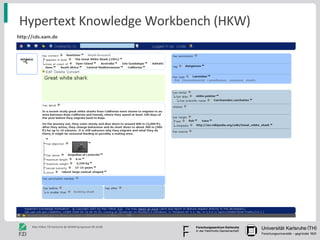 Hypertext Knowledge Workbench (HKW) http://cds.xam.de 