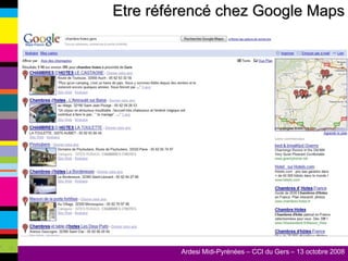 Etre référencé chez Google Maps 