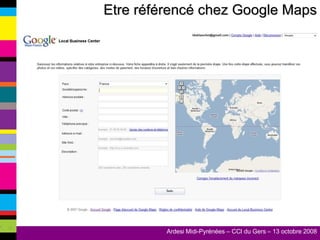 Etre référencé chez Google Maps 