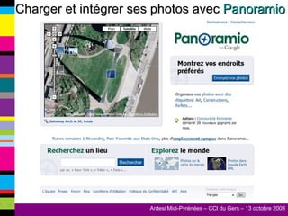Charger et intégrer ses photos avec  Panoramio 