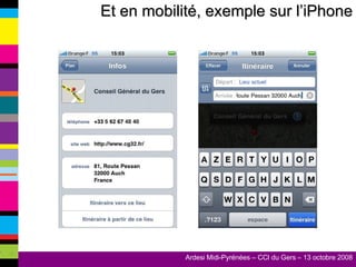 Et en mobilité, exemple sur l’iPhone 