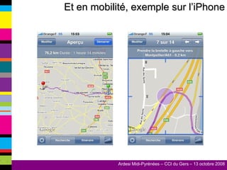 Et en mobilité, exemple sur l’iPhone 