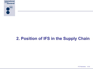 2. Position of IFS in the Supply Chain 