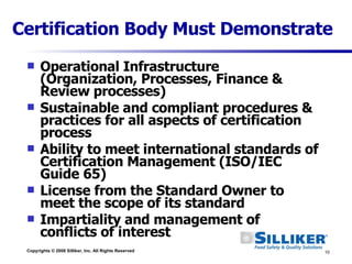 GFSI: Ensuring Safety Through Certification -- Silliker Global ...