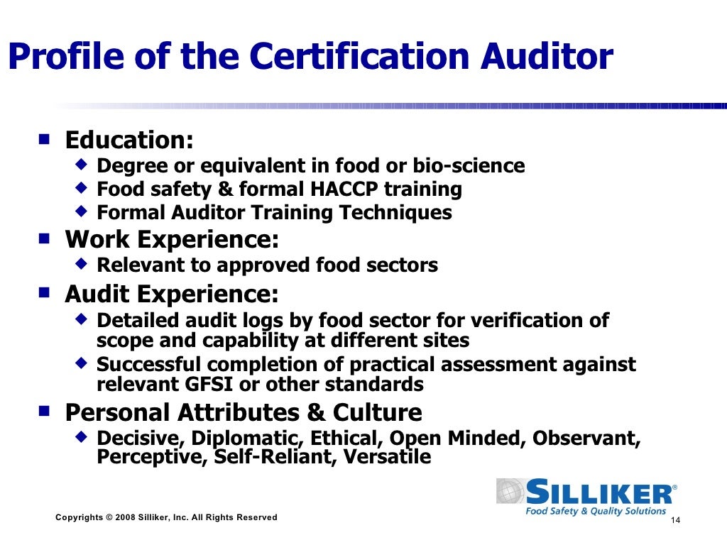 GFSI Ensuring Safety Through Certification Silliker Global Certif…