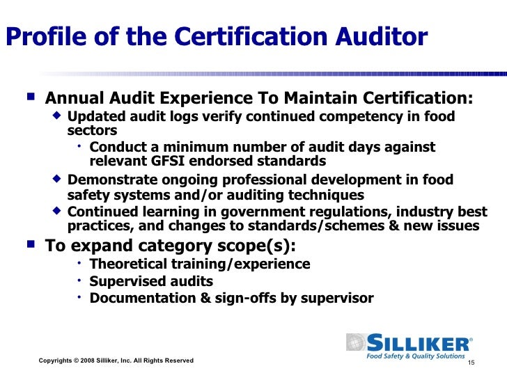 GFSI Ensuring Safety Through Certification Silliker Global Certif…