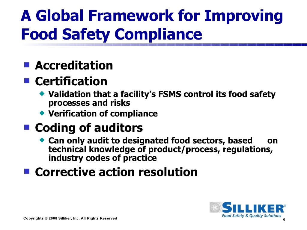 GFSI Ensuring Safety Through Certification Silliker Global Certif…