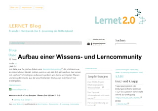 Kommunikation und Web 2.0 am Beispiel LERNET