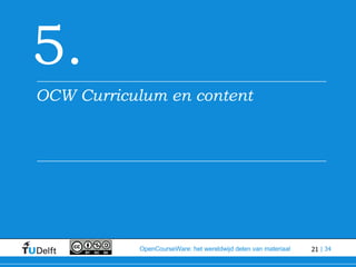 5. OCW Curriculum en content 