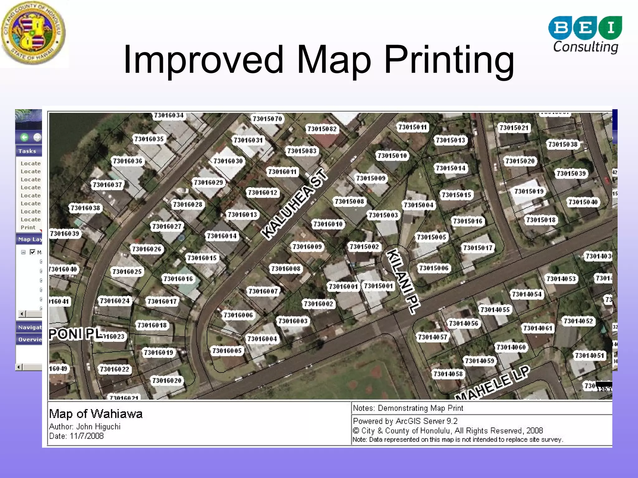Improved Map Printing
 