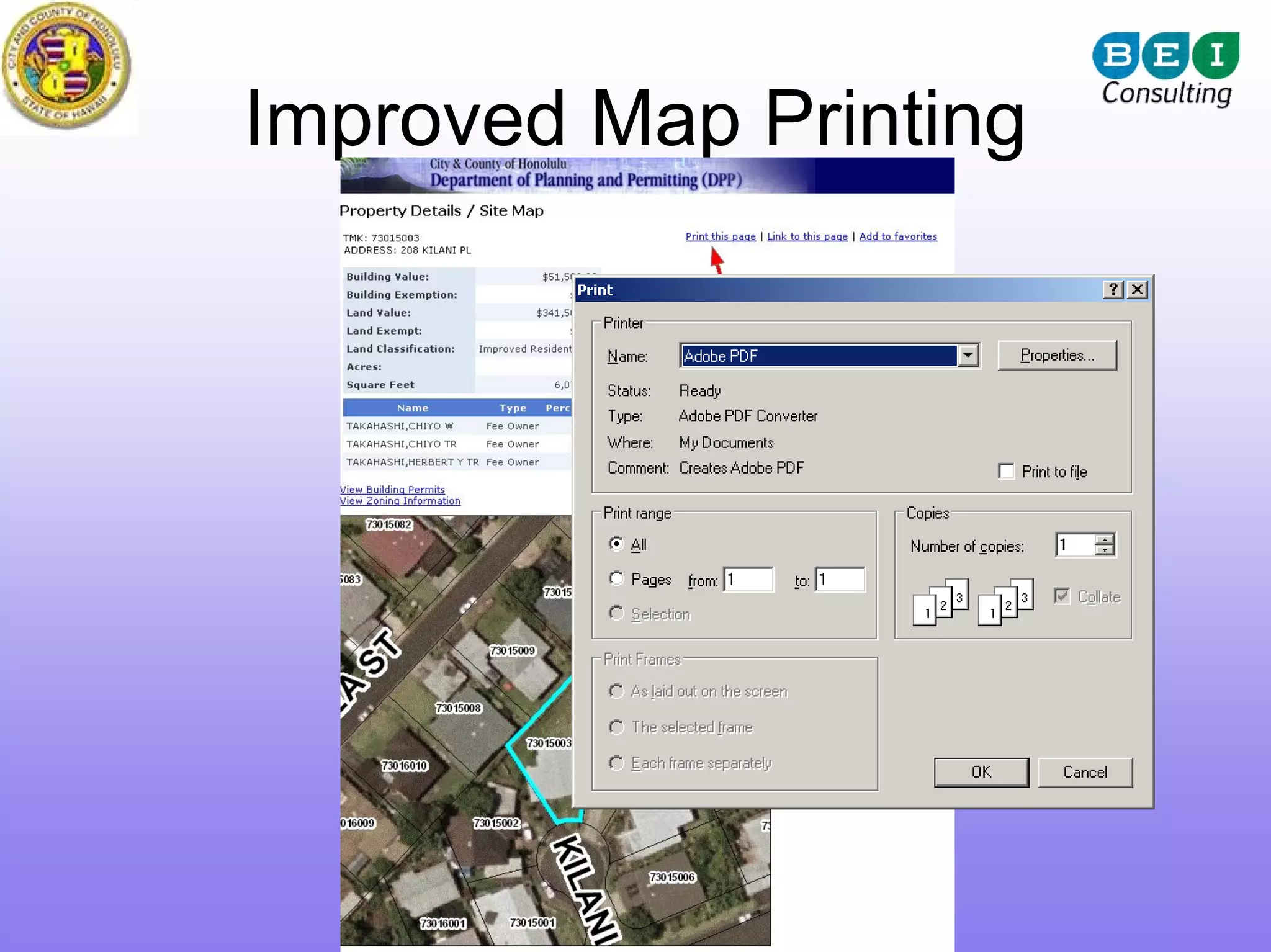 Improved Map Printing
 