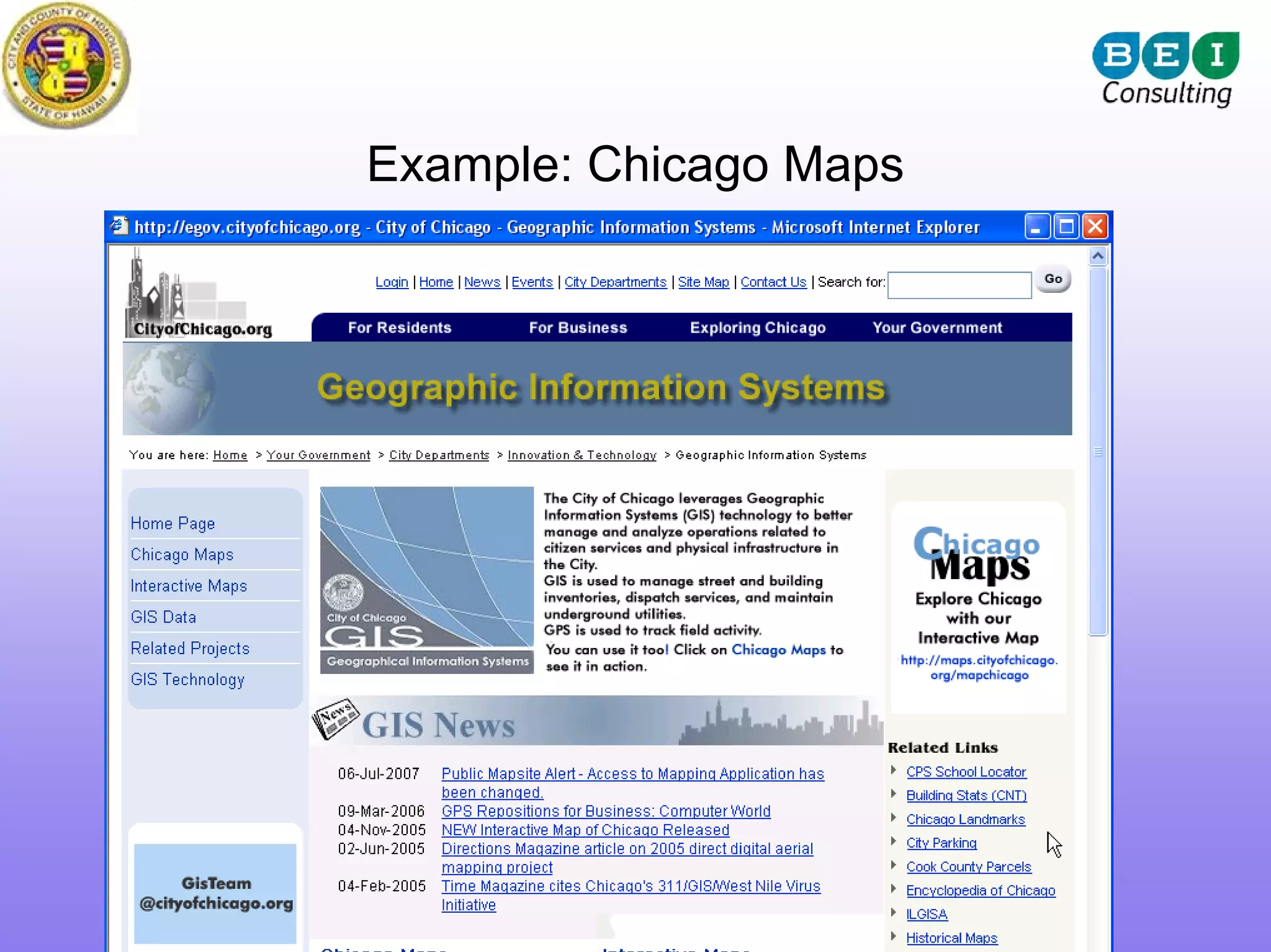 Example: Chicago Maps
 