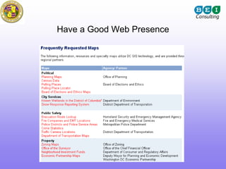 Have a Good Web Presence
 