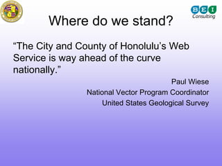 City And County Of Honolulu Gis Holis Gis Update