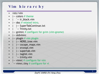 [20081118] How To Trace Code Like Source Insight Through Vim | PPT