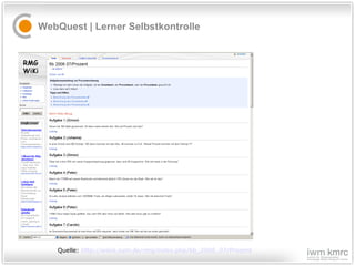 WebQuest | Lerner Selbstkontrolle Quelle:  http://wikis.zum.de/rmg/index.php/6b_2006_07/Prozent   