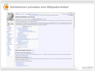 SchülerInnen schreiben eine Wikipedia-Artikel 