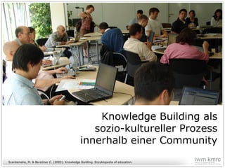 Knowledge Building als sozio-kultureller Prozess innerhalb einer Community Scardamelia, M. & Bereitner C. (2003). Knowledg...