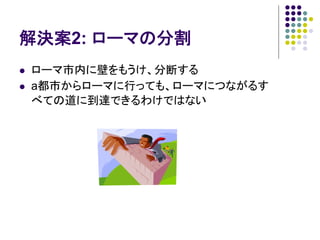 第一回ナンセンスプレゼンテーションの会：ローマと道に関するいくつかの問題とその解決