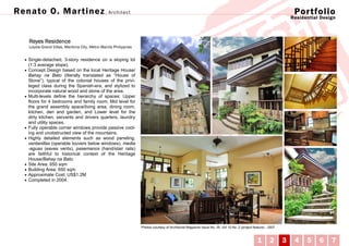 RO Martinez Architects Portfolio