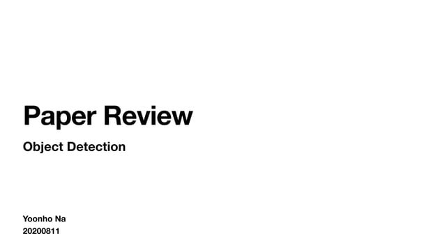 object detection paper review | PDF | Artificial Intelligence ...