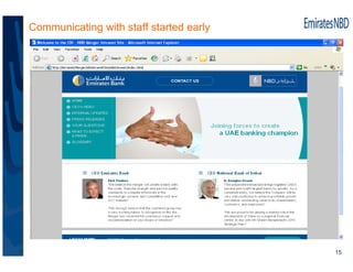 Communicating with staff started early




                                         15
 