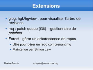 Mercurial - PHPQuebec - December 08