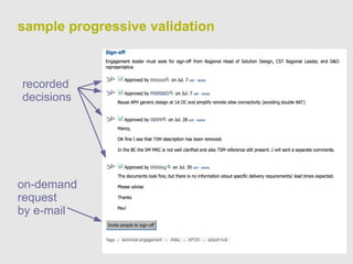 sample progressive validation on-demand request by e-mail recorded decisions 