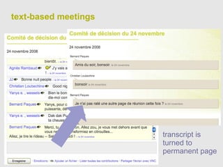 text-based meetings transcript is turned to permanent page 