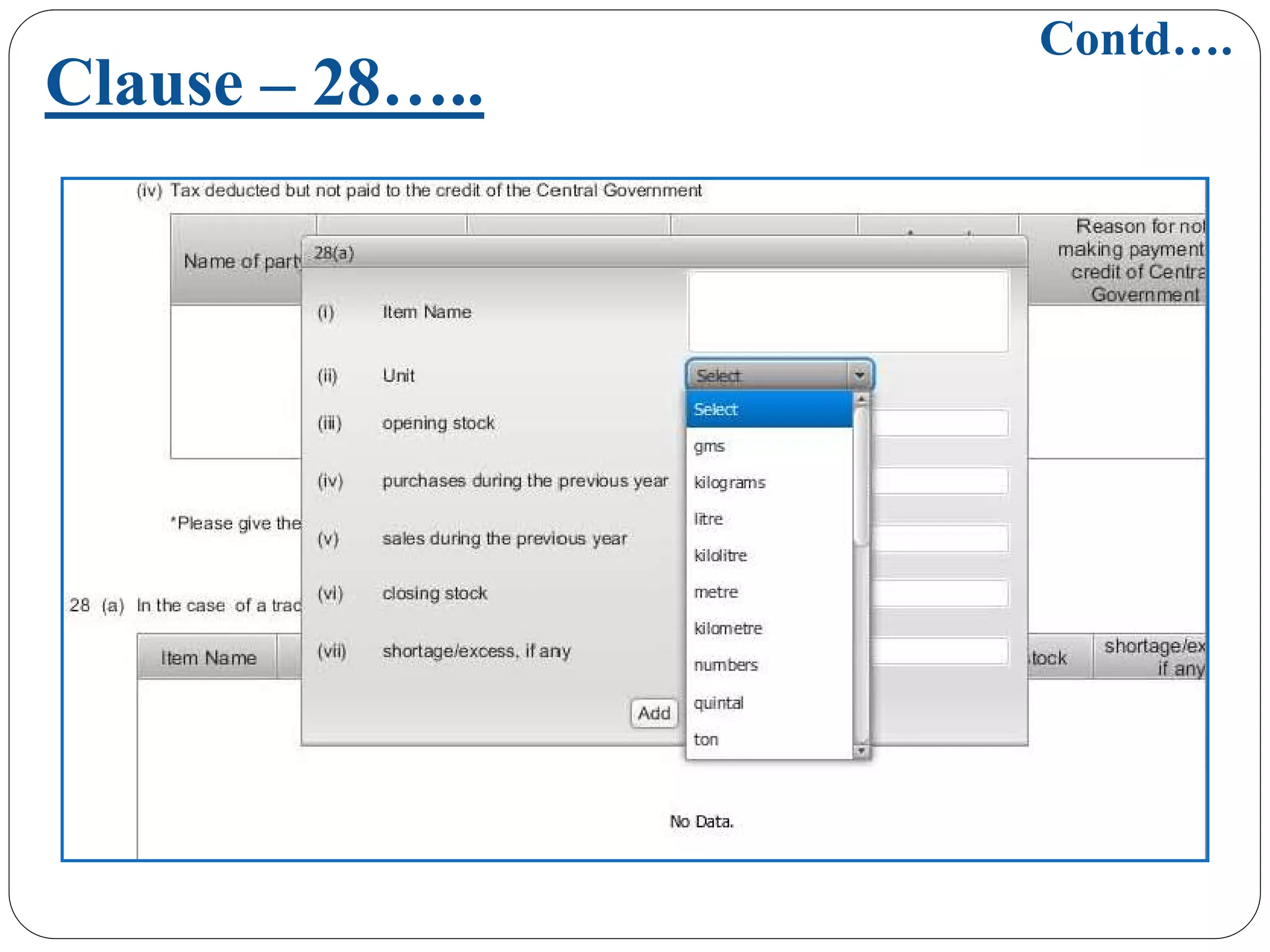 Clause – 28…..
Contd….
 