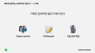 빠르게성장하는슈퍼루키로거듭나기 — 3.기록
기록은공유하면쓸모가배가된다
 