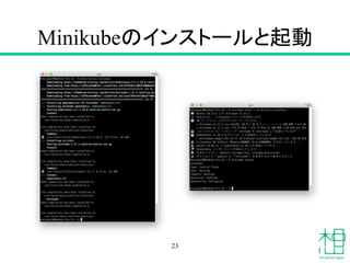 Minikubeのインストールと起動
23
 