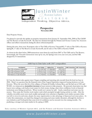 2008 3rd Quarter Report