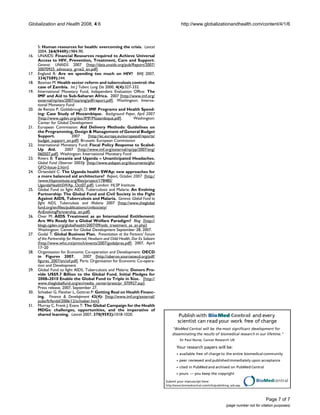 2008 Globalisation & Health Diagonal Approach Gorik 1744 8603 4 6