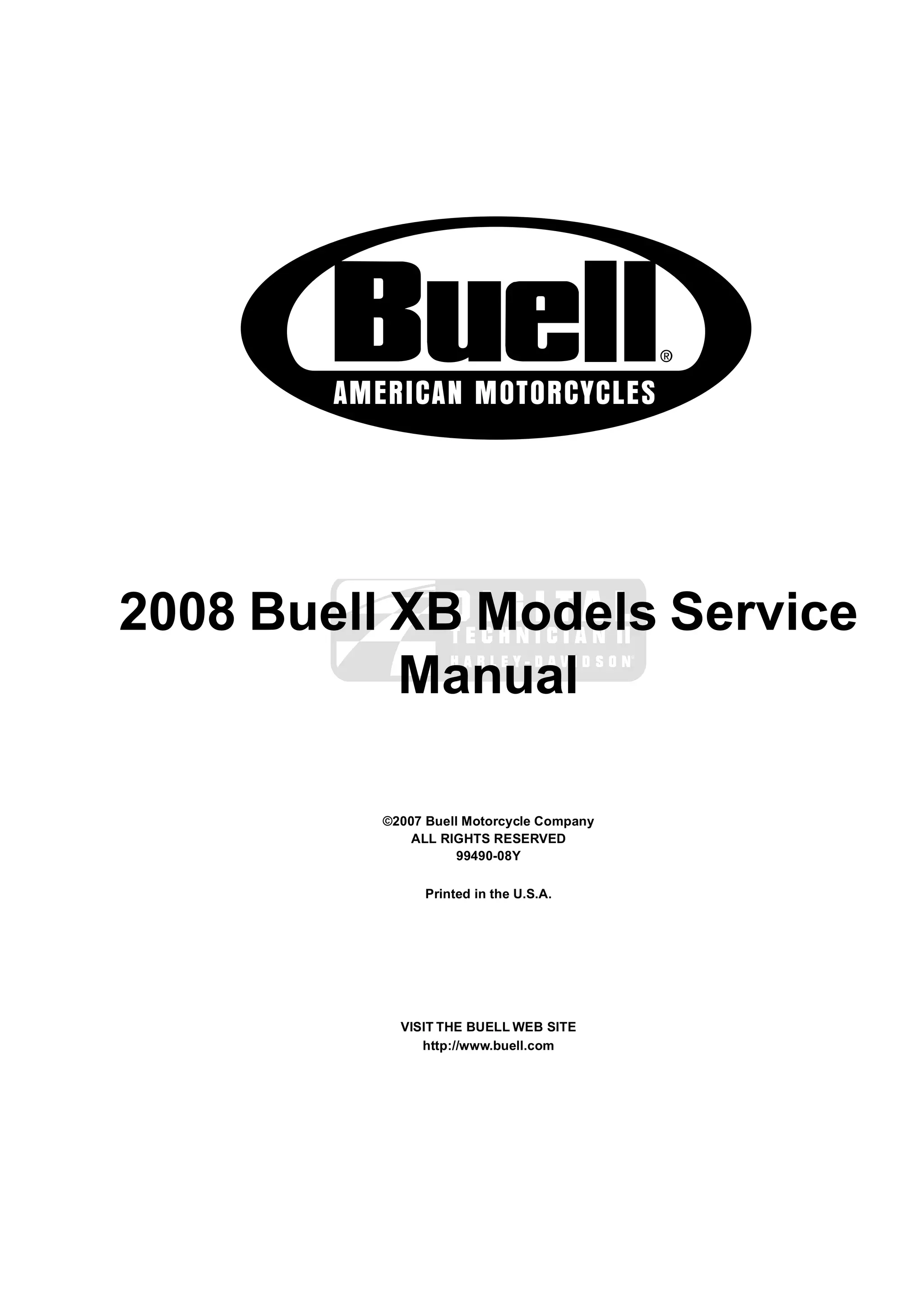 2008 Buell Lightning XB12 Service Repair Manual.pdf