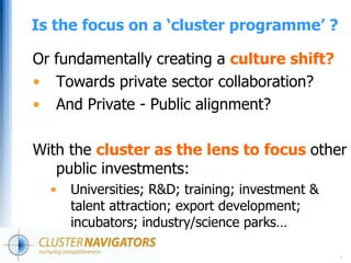Cluster basics: Cluster Development in Practice - Twelve Steps | PDF